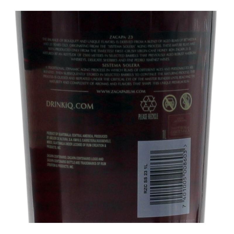 Ron Zacapa Centenario 23 Solera 1 Ltr 40% Ron Zacapa Centenario 23 Solera 1 Ltr 40%